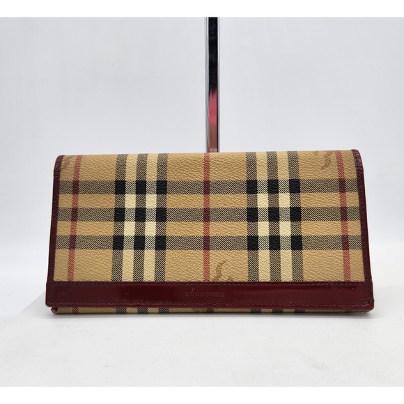 BURBERRY RED LONG WALLET 201BURXCH - Picture 1 of 12